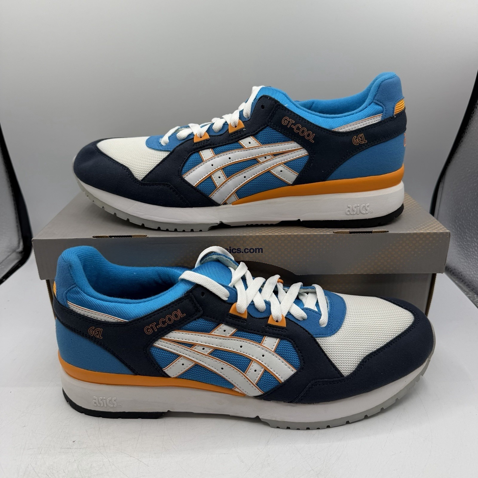 Asics Gt-Cool Running Shoes Mens Sz 13 Azure Blue/White Sneakers H311n 4001